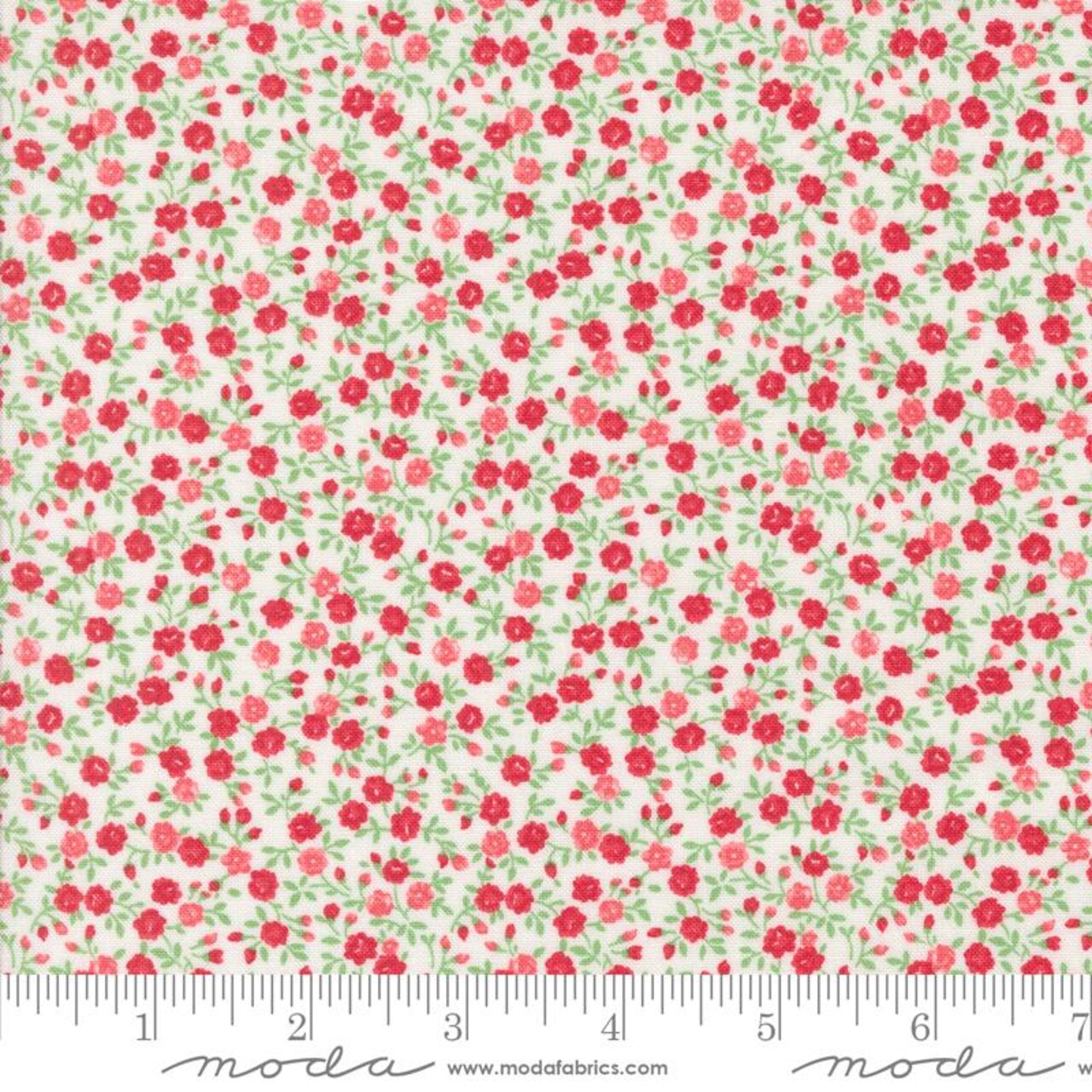Fabric Moda Cream Bloom Small Floral Summertime by the Quarter Yard 55321-11